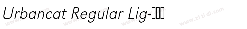 Urbancat Regular Lig字体转换